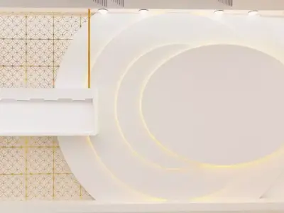 Luxury Jewelry Showroom Interior 3D Retail Display Low-poly 3D model