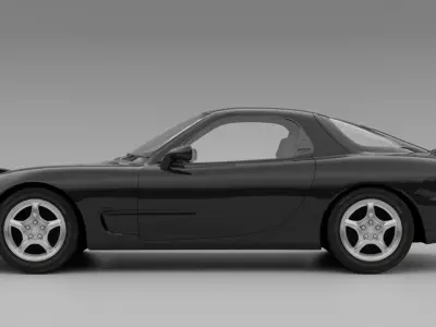 Mazda RX-7 FD3S Low-poly 3D model
