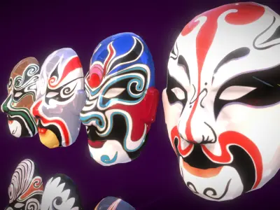 Collections Mask Low-poly 3D model