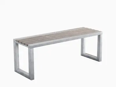 Outdoor Bench V 02 03 Low-poly 3D model