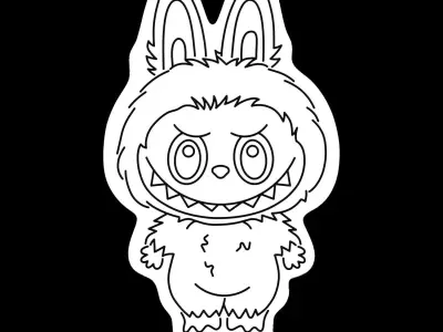 Labubu Neon Sign 3D model