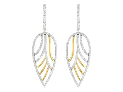 Women Drop Earrings 3dm STL OBJ FBX Renders Details 3D print model shop