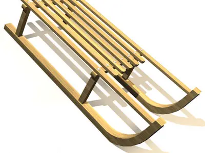Snow sled 3D model