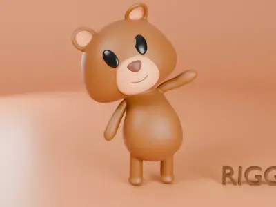 Teddy Bear 3D Model Low-poly 3D model