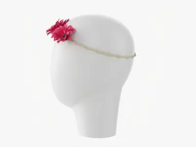 Flower female wreath 3D model