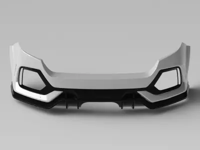 CIVIC TYPE R FK8 Rear Bumper Exterior Model - 3D Laser-Scanned 3D model