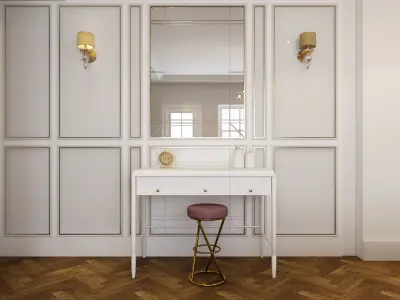 3d Luxury Bed Room 3D model