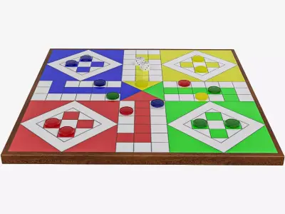 Classic Ludo Board 3D model
