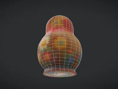 Matryoshka Doll Low-poly 3D model