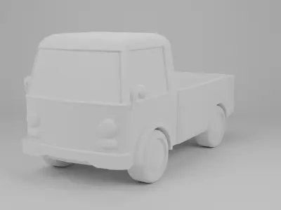 Pick Up 3D Illustration Low-poly 3D model