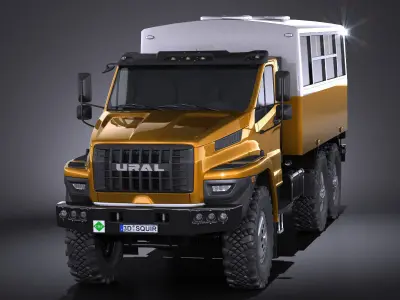 GAZ Ural Next 2015 Rotational Bus 3D model