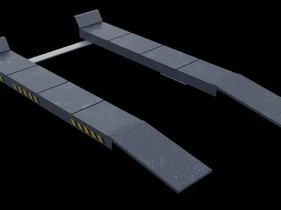 Scissor Car Lift Low-poly 3D model