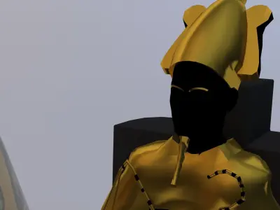 Osiris Statue and Vase Free 3D model