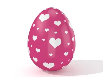 Easter Egg Cracked  N009 Low-poly 3D model