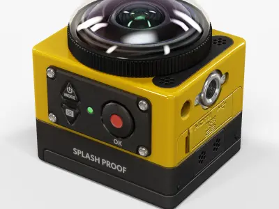 Kodak Pixpro SP360 vr action camera Low-poly 3D model