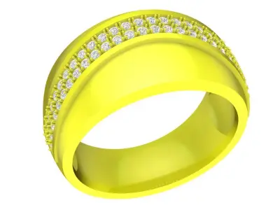 4543 Korean Style Fashion Diamond Women Ring 3D print model
