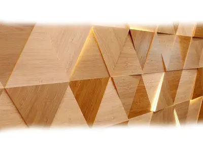 Wall Panel Wood 3D model