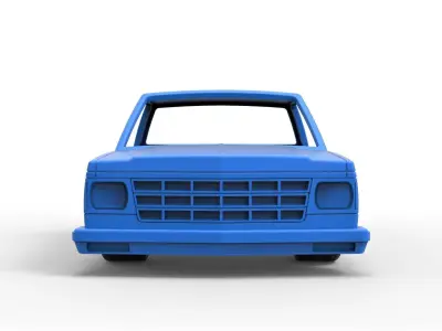 Shell and wheels Chevrolet S10 1990 Scale 1 to 25 3D print model