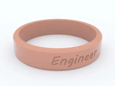 Engineer Ring Silver 3D print model
