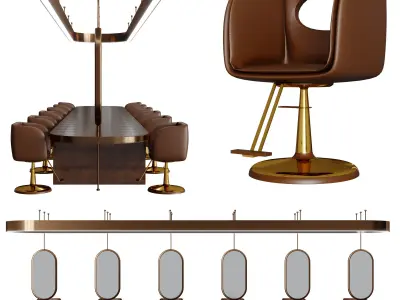 Beauty salon Set 21 3D model