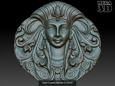 Egypt Goddess basrelief Pack  240725 3D Model Collection