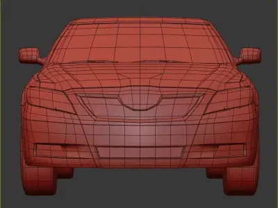  Toyota Camry 3D Model Low Poly Realistic Low-poly 3D model