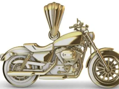 classic motorcycle pendant Necklace Pendant Charm Jewelry 3D print model