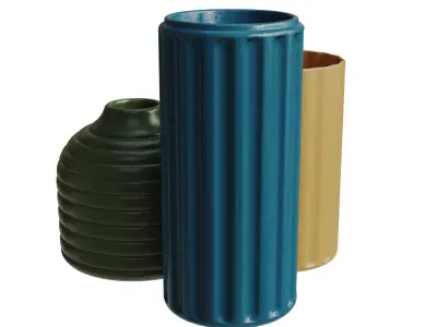 Fluted Vases 3D model