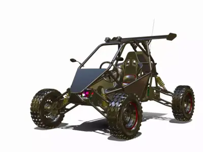 buggy 4x4  Low-poly 3D model