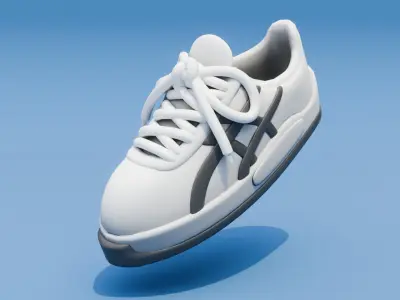 Lowpoly Cartoon Sport Sneakers  3D model
