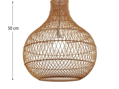 Broome rattan pendant light oceanluxe 3D model