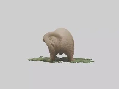 Chinese Pangolin foraging model 3D model