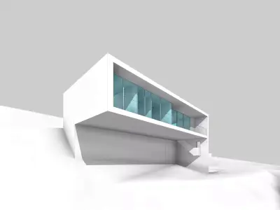 House on the cliff Fran Silvestre 3D model