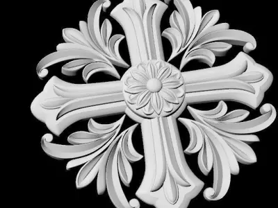 Central decor ornament for furniture 3D model 380