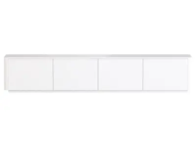 Stylish White TV Stand in Wood 3D model