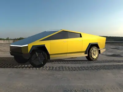 Tesla Cyber Truck  Low-poly 3D model