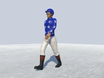 Jockey Male Avatar Rigged  Low-poly 3D model