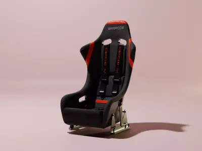 High-Quality Racing Car Seat 3D Model Low-poly 3D model