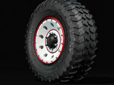 Offroad wheel 3D model get