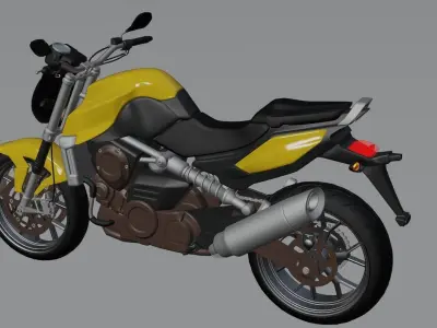 Motor-Bike-Aprilia-Mana-850 Low-poly 3D model