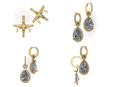 Earrings bi 23 3D print model