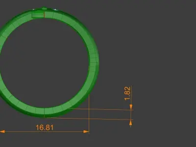 Diamond Snake Ring Gold Silver Platinum Luxury Jewelry 3D print model