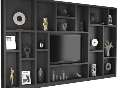TV Shelf Furniture 71 3D model