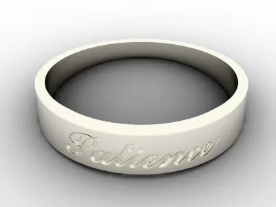 Patience Female Ring Silver 3D print model