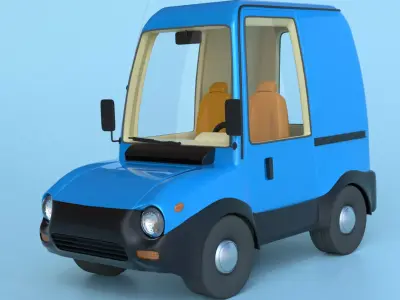 Toon Van 3D model
