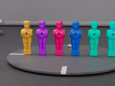 Foosball Player 3D Model  Free 3D model