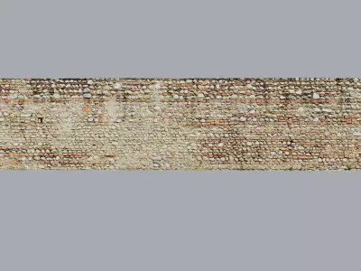 Ultra realistic Brick Old wall hy poly Scan  3D model