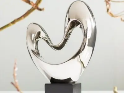 Wade Logan Glossy Heart Abstract Sculpture 3D model