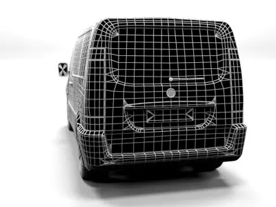 FIAT SCUDO 2008 LOWPOLY Low-poly 3D model