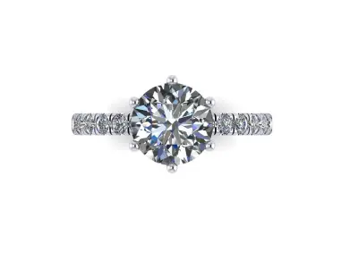 Solitaire Diamond Ring R8 3D print model
